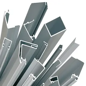 perfil de aluminio branco para projeto engenharia de vidro